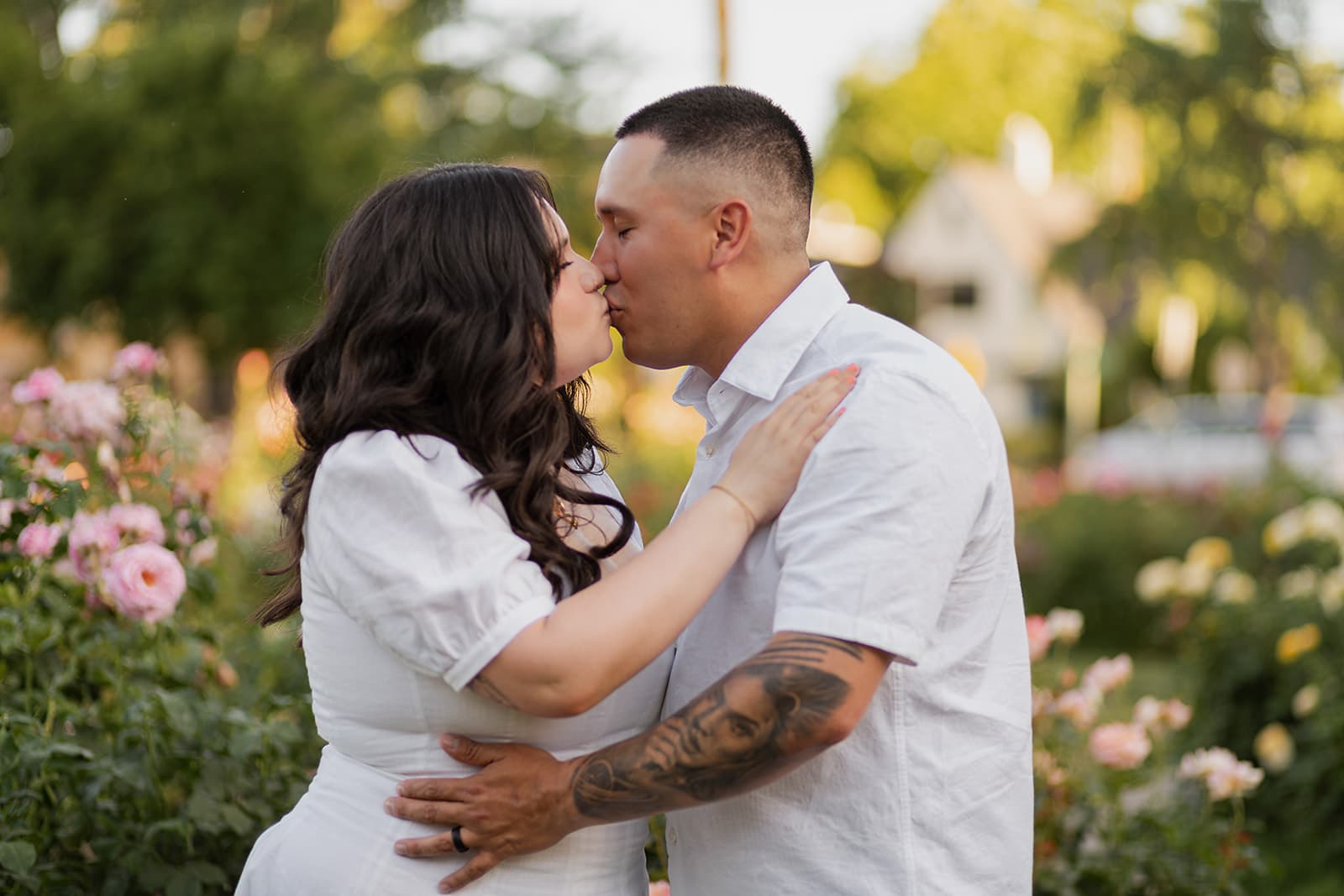 Family session, golden light