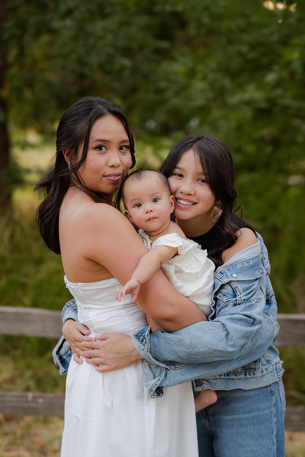 Sweet close moment between mom and child